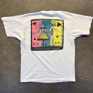 90s Vintage Primitive Love Pi Delta Luau 1990 T-Shirt USA Made Fruit of Loom XL